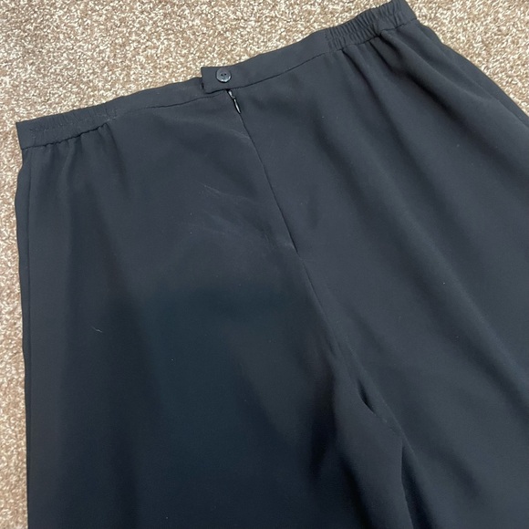 Drapers & Damons -Sz 16 Exquisite Black Crepe Wide-Leg Palazzo Pants Lux Fabric - Picture 13 of 13